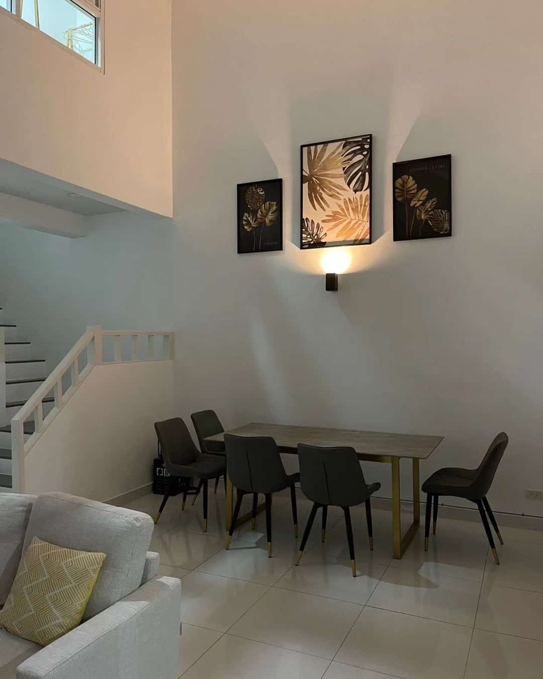 Dining table in the living room